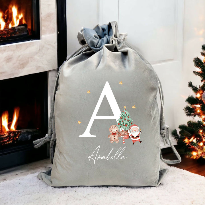 Personalised Christmas Initial Stocking or Santa Sack