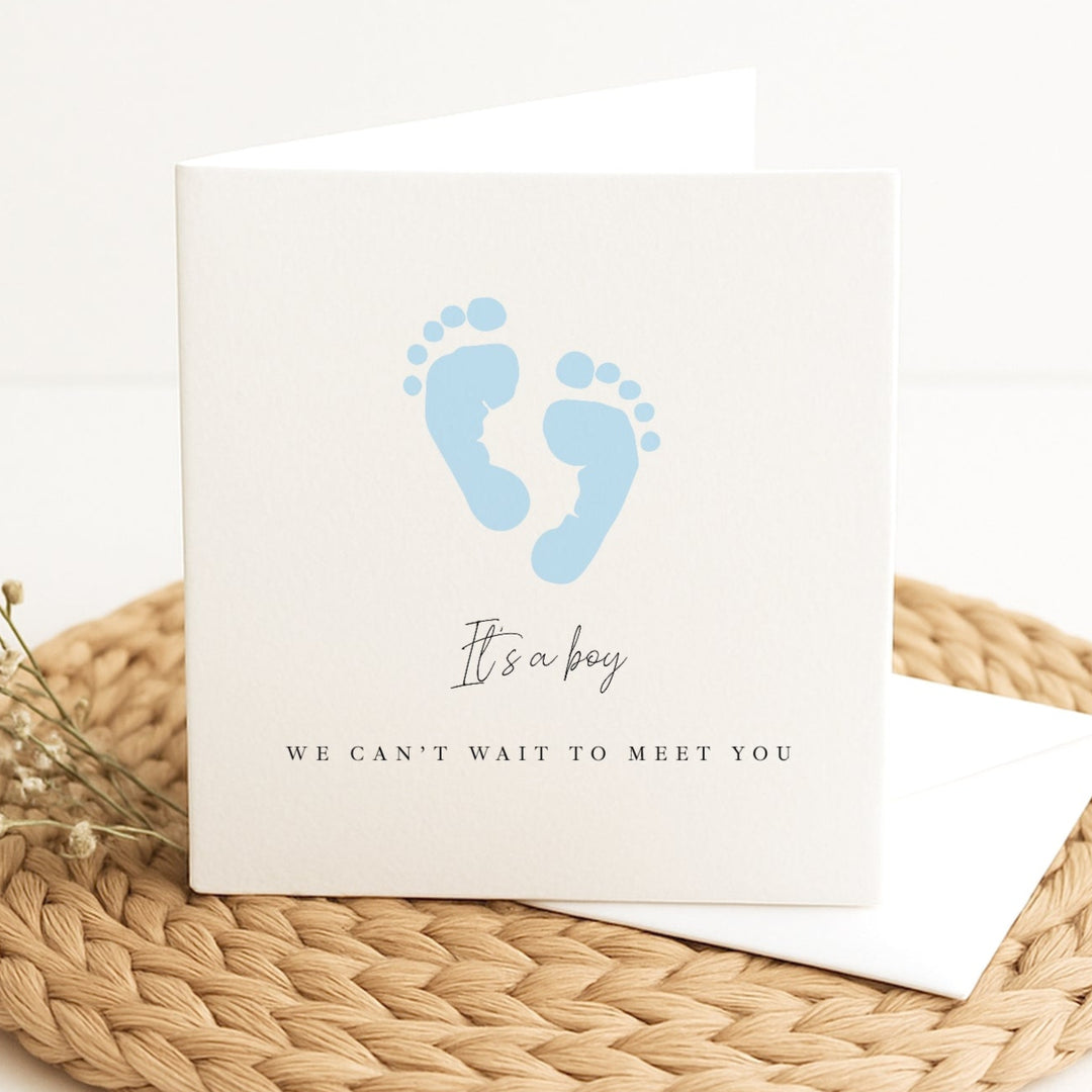 Blue It's a Boy Baby Shower Card