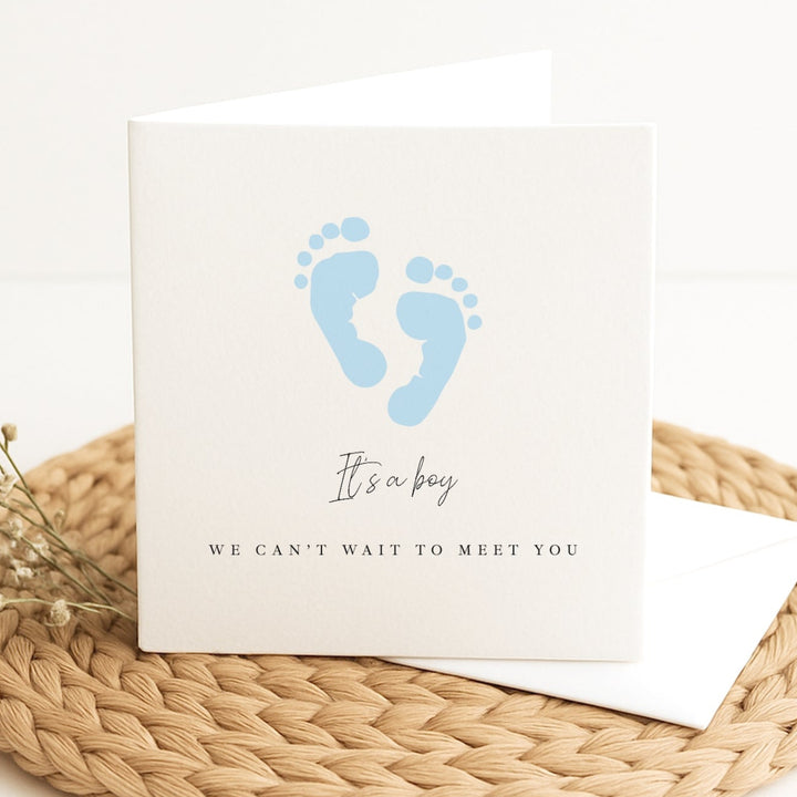 Blue It's a Boy Baby Shower Card
