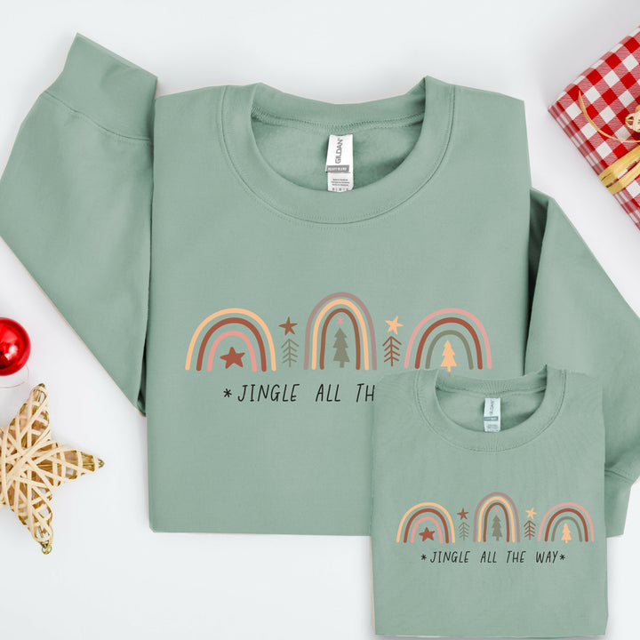Jingle All The Way Christmas Family Matching Sweatshirt/Babygrow