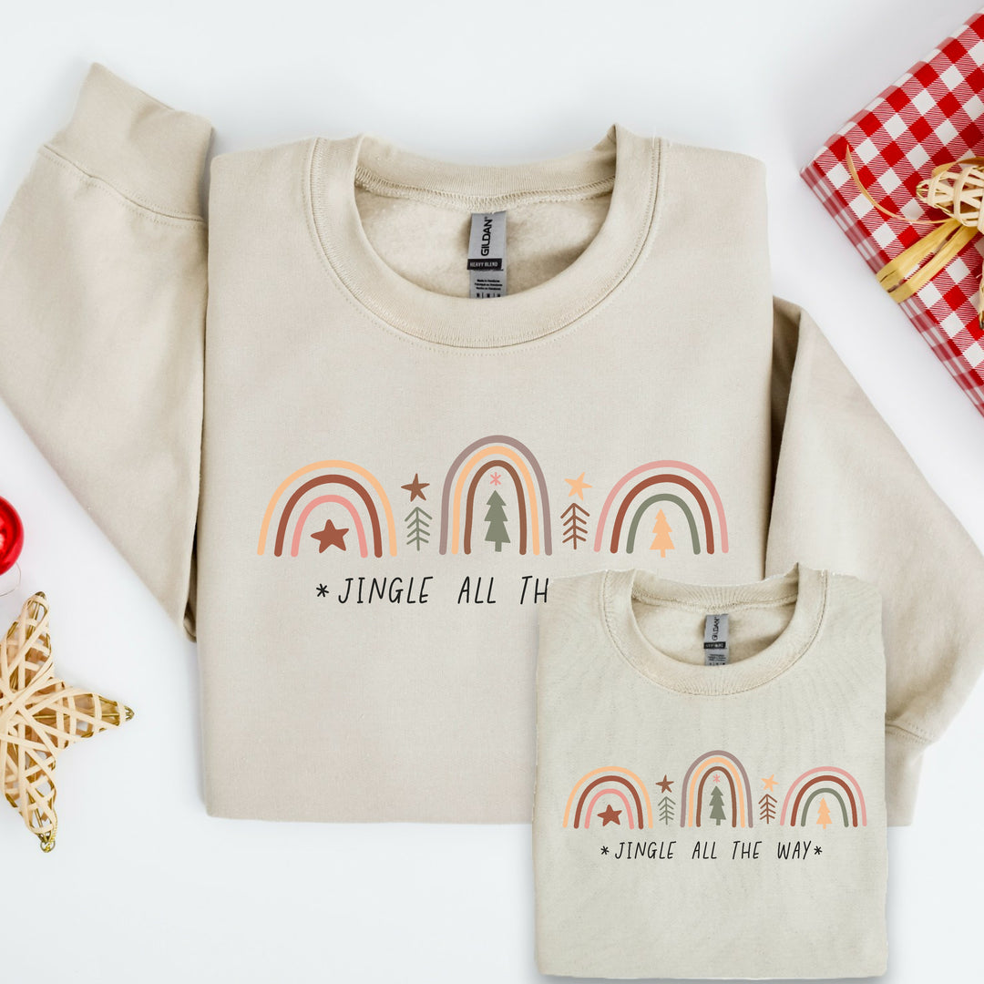 Jingle All The Way Christmas Family Matching Sweatshirt/Babygrow