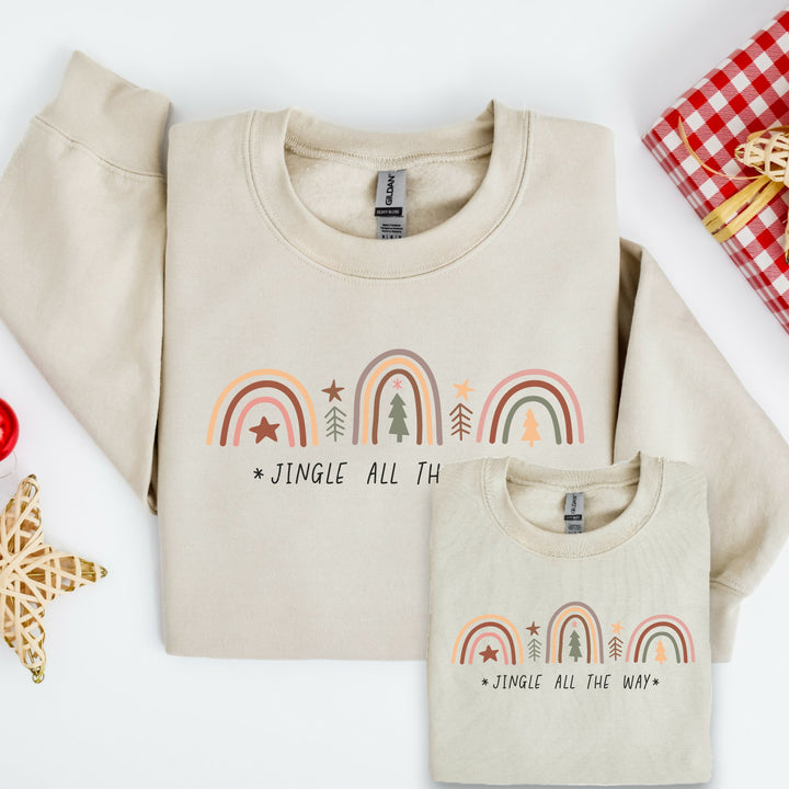 Jingle All The Way Christmas Family Matching Sweatshirt/Babygrow
