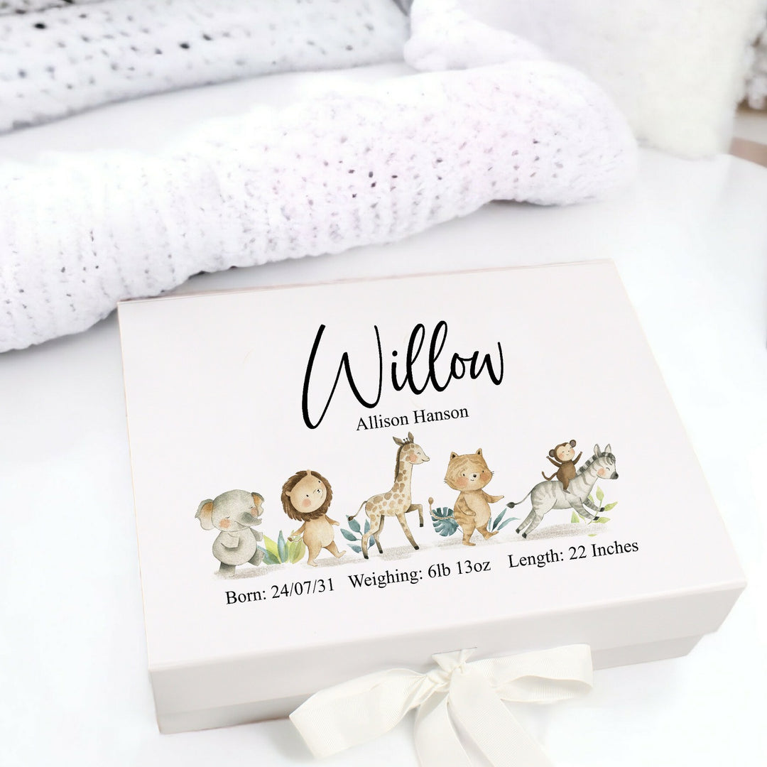Personalised Jungle Safari Baby Box
