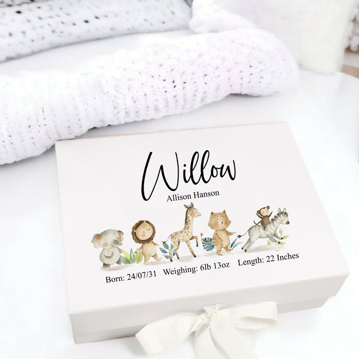 Personalised Jungle Safari Baby Box