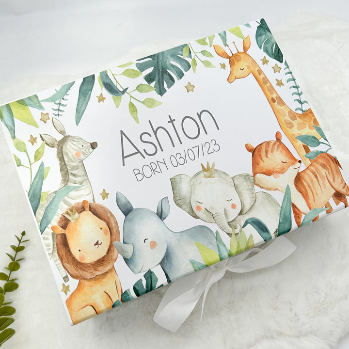Personalised Jungle Safari Baby Box