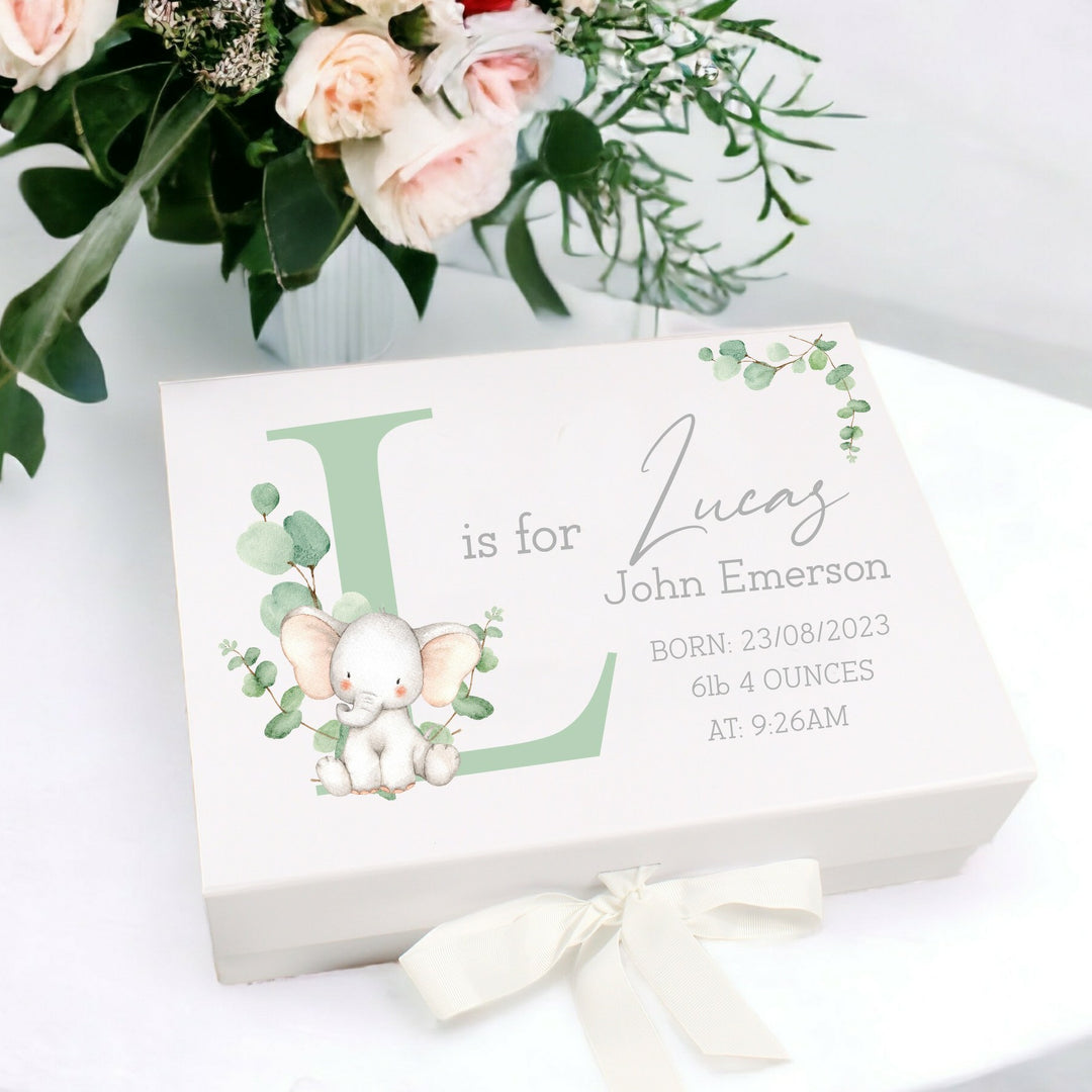 Personalised Jungle Initial Baby Box