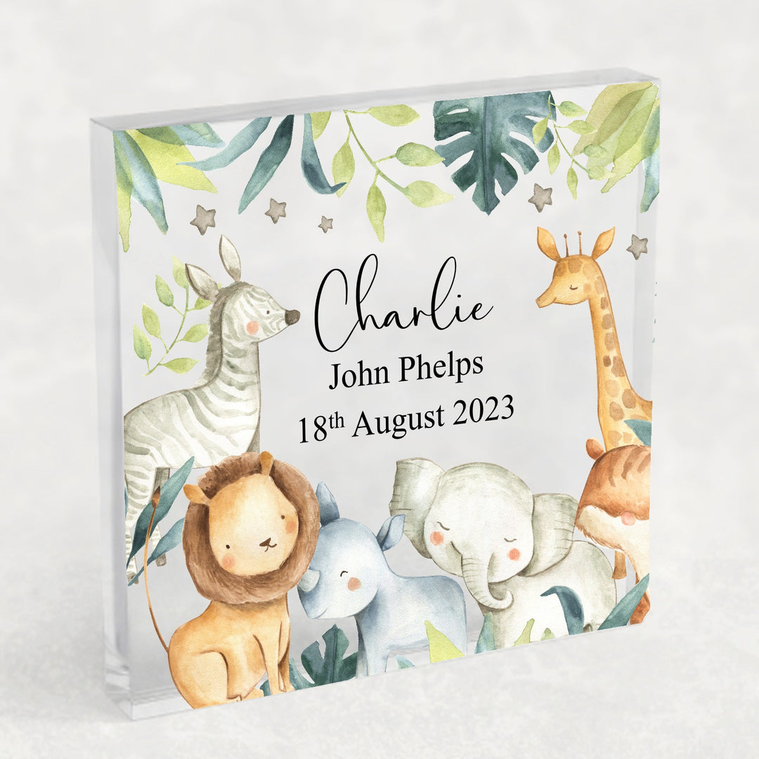 Personalised Jungle Scene Acrylic Plaque