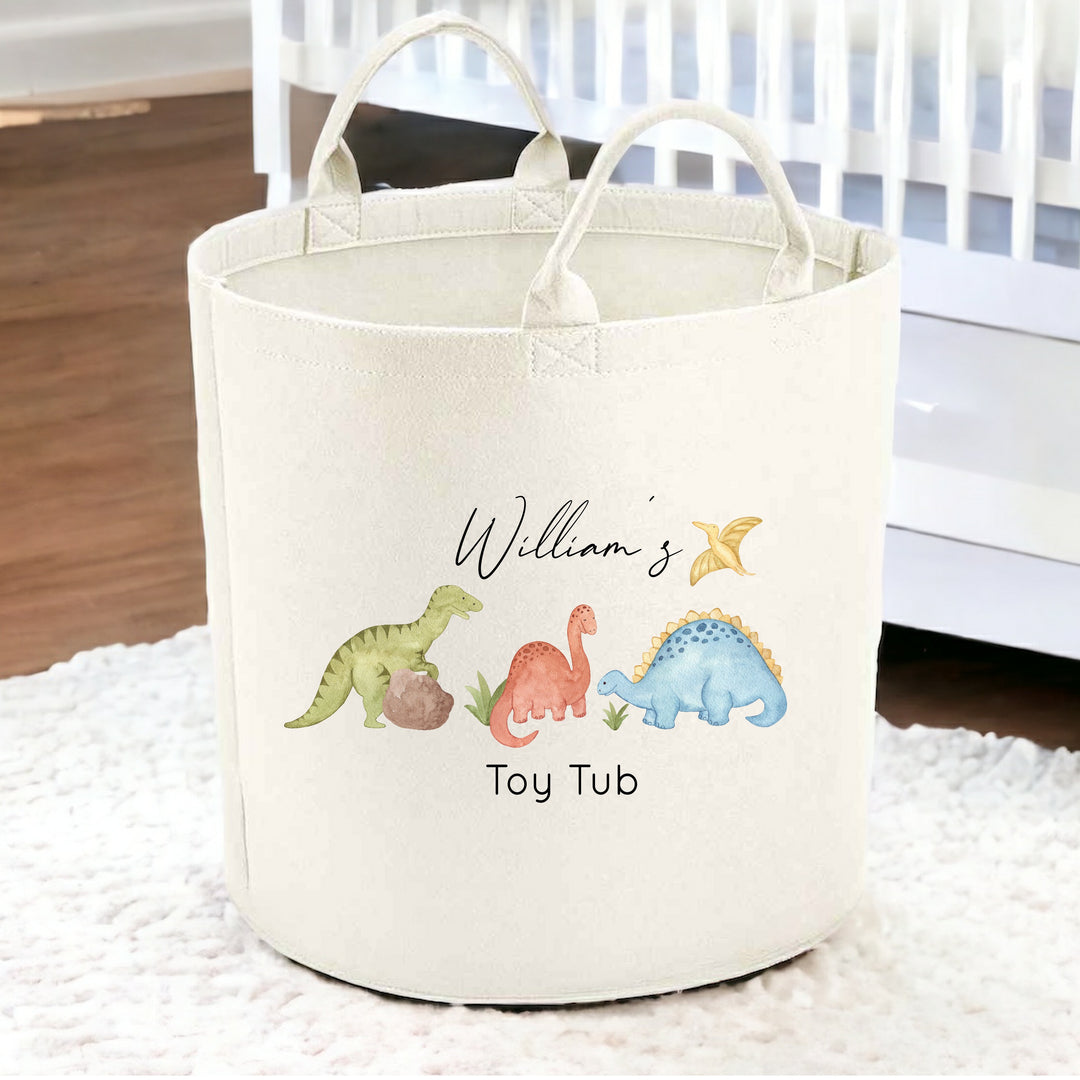 Personalised Dinosaur Toy Tub