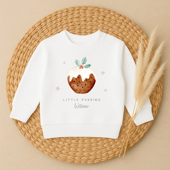 Personalised Kids Little Pudding Christmas Jumper
