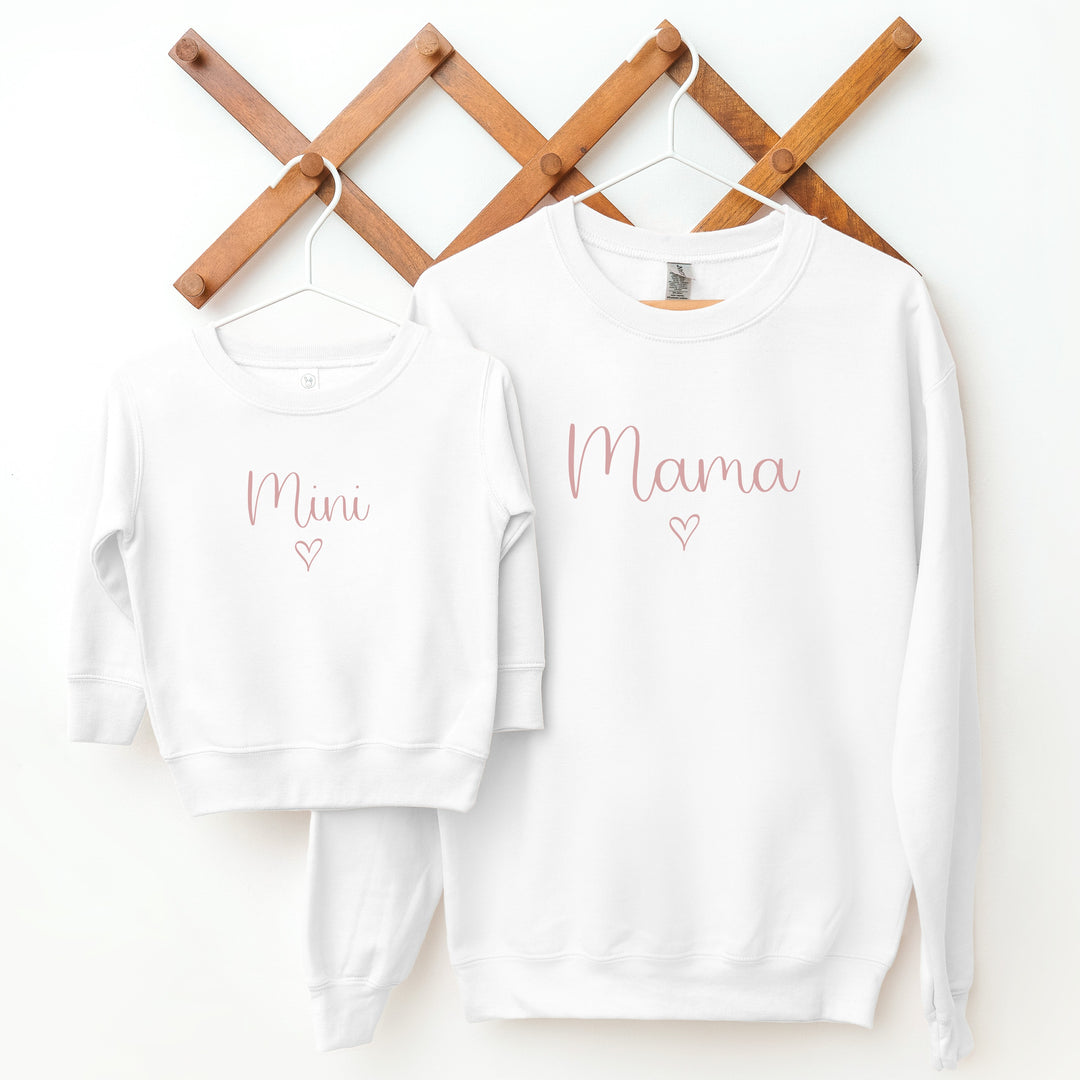 Personalised Mama and Mini Pink Hearts Matching Outfits