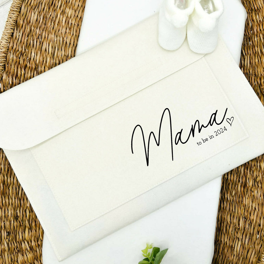 Personalised Mama To Be Pregnancy/Maternity Notes Cream Folder