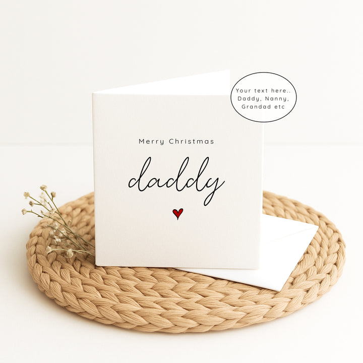 Personalised Merry Christmas Daddy Christmas Card