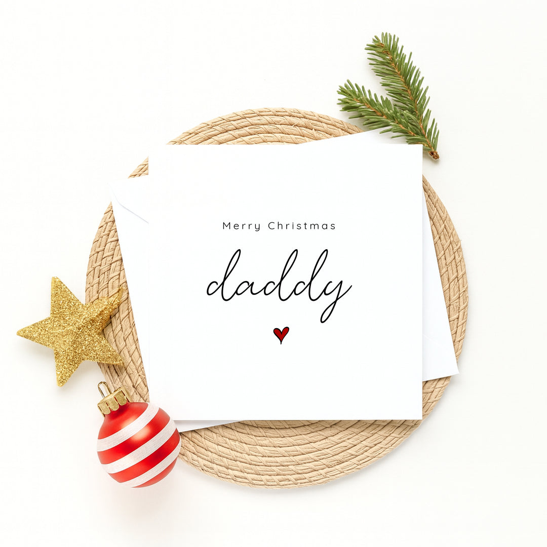 Personalised Merry Christmas Daddy Christmas Card