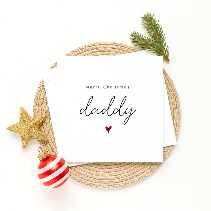 Personalised Merry Christmas Daddy Christmas Card