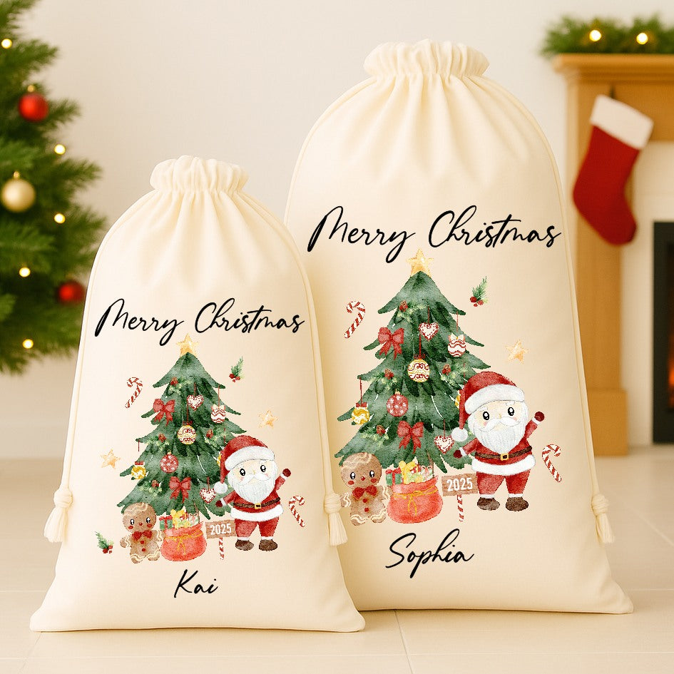 Personalised Merry Christmas Santa Sack