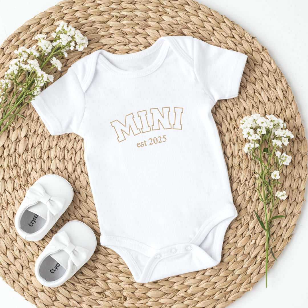 Personalised Nanny & Mini Est Beige Matching Outfits
