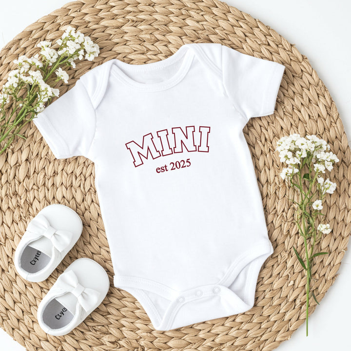 Personalised Nanny & Mini Est Maroon Matching Outfits