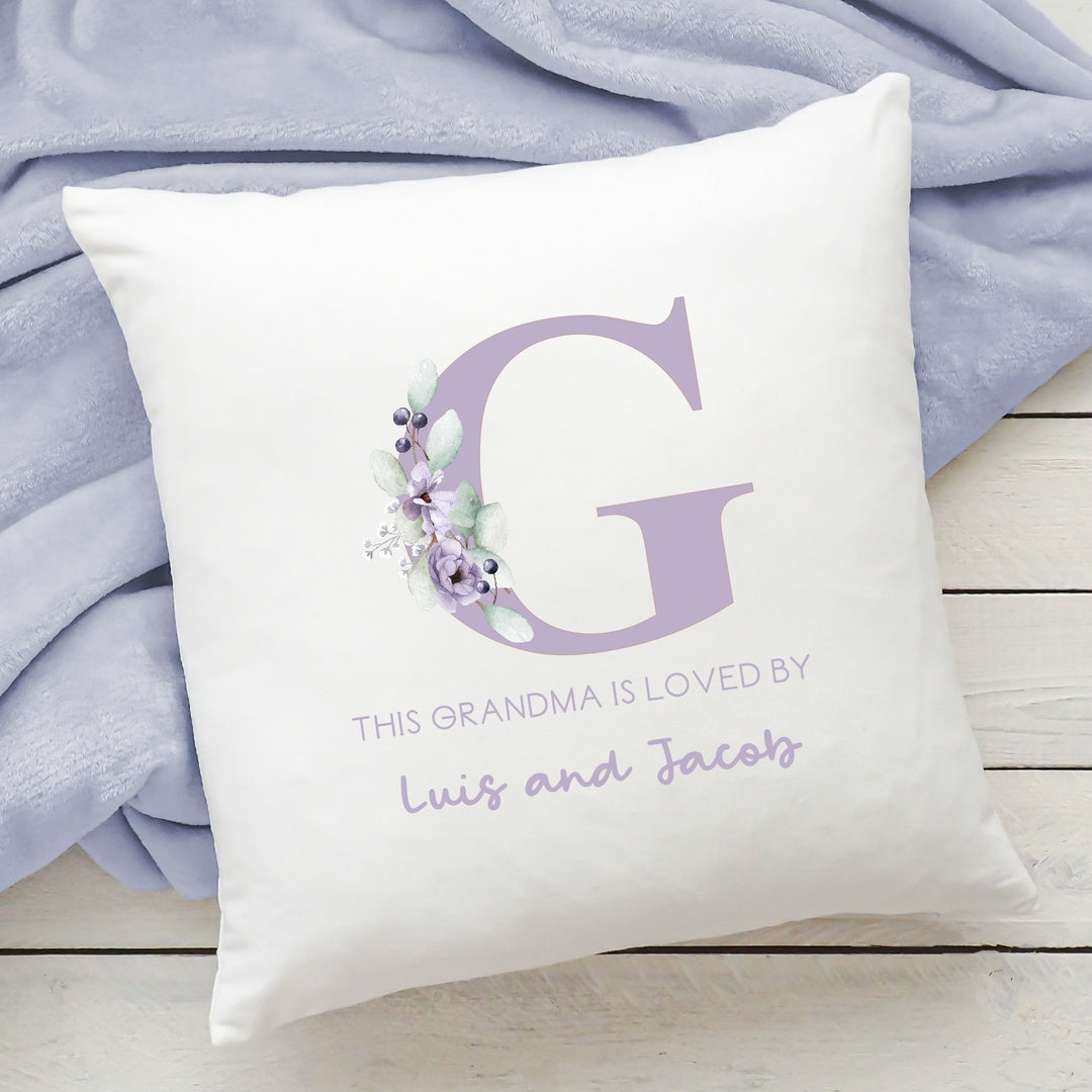 Personalised This Nanny/Mummy Belongs To Purple Cushion