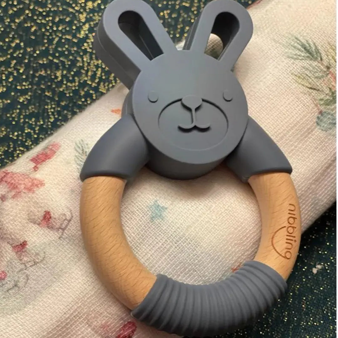 Petrol Blue Bunny Teether