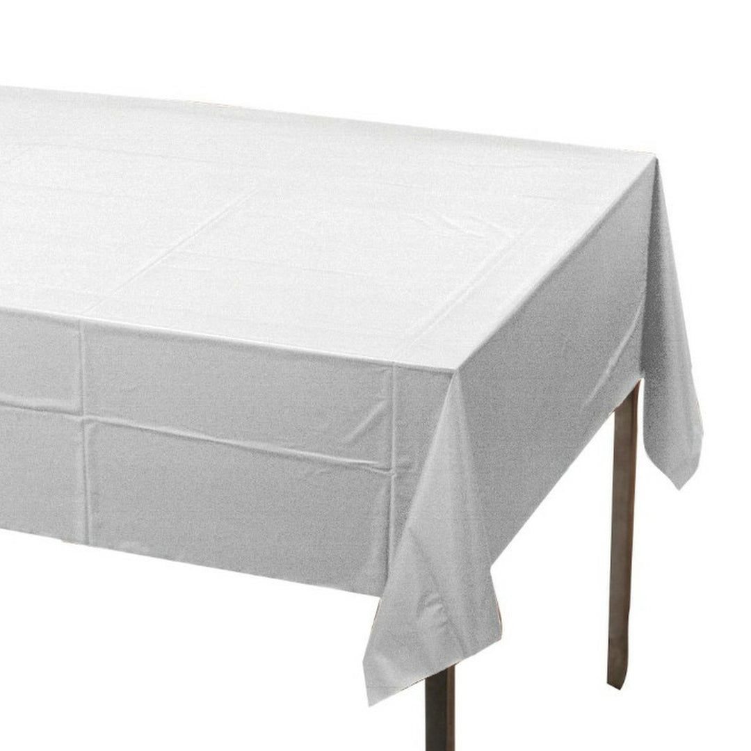 White Plastic Tablecover