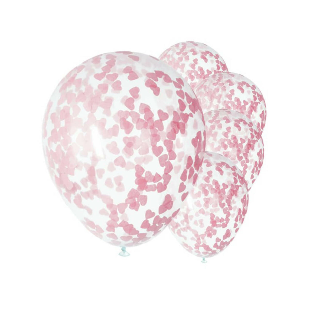Pink Hearts Baby Shower Balloons