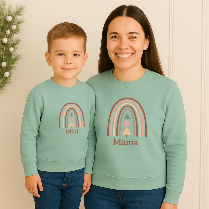 Personalised Christmas Tree Matching Sweatshirts