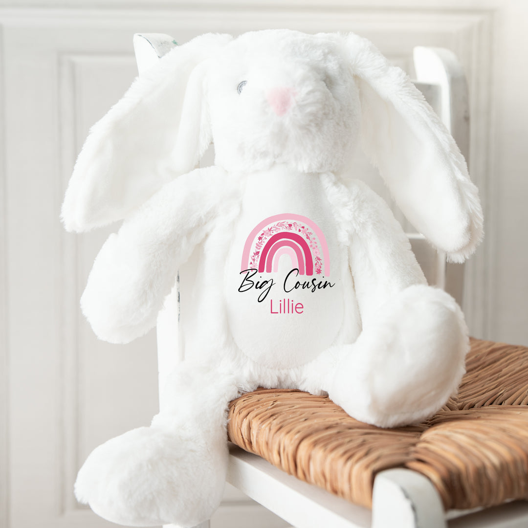 Personalised Pink Floral Big Cousing Teddy