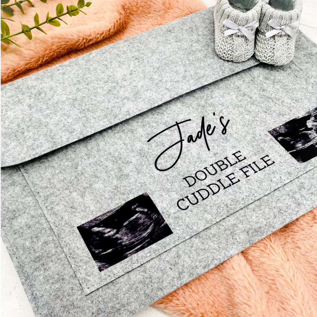 Digitally Printed Personalised Twin Pregnancy Notes/ Maternity
