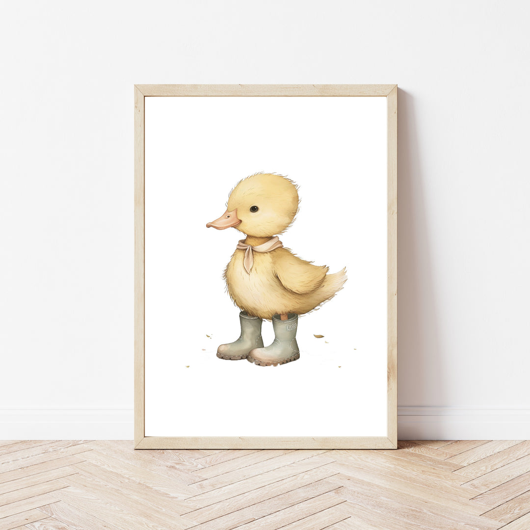 Yellow Duckling Set of 3 Wall Art