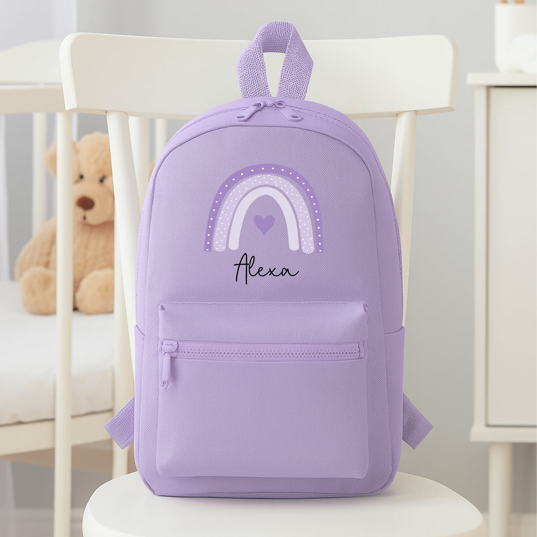 Personalised Purple Rainbow Backpack