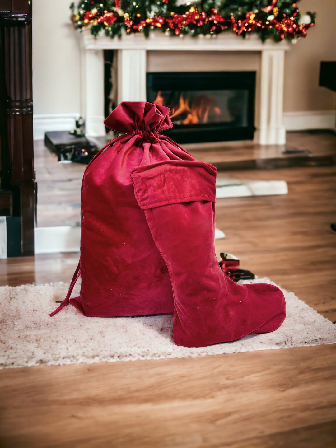 Personalised Simple Gold Name Christmas Sack or Stocking