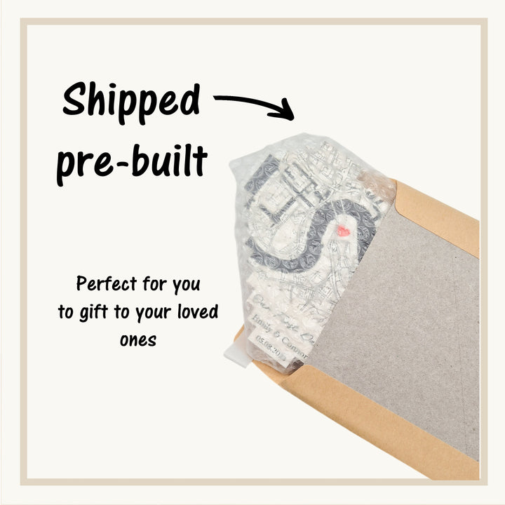 Personalised Heart Scan Baby Announcement Building Blocks