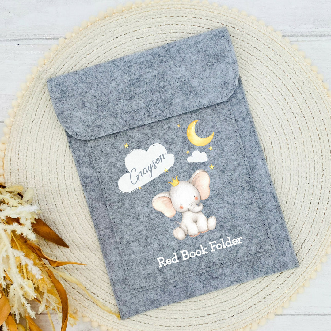 Personalised White Elephant Red Book Folder