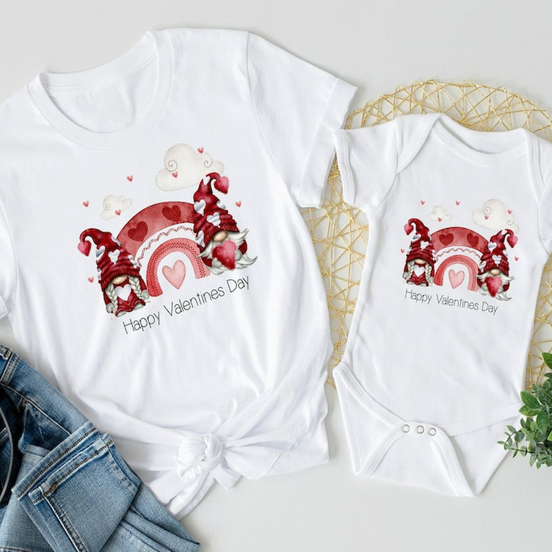 Red Rainbow Gonk Sibling and Baby Matching