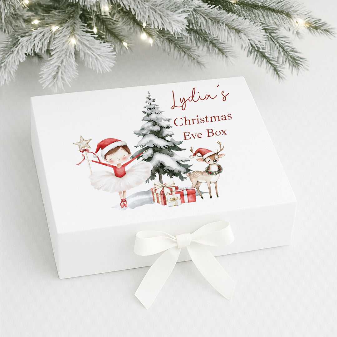 Personalised Red Girl Nutcracker Christmas Eve Box