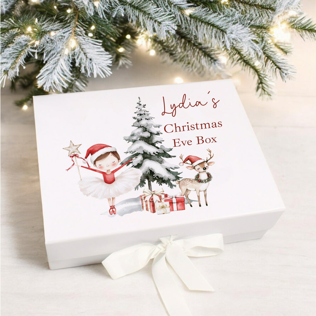 Personalised Red Girl Nutcracker Christmas Eve Box