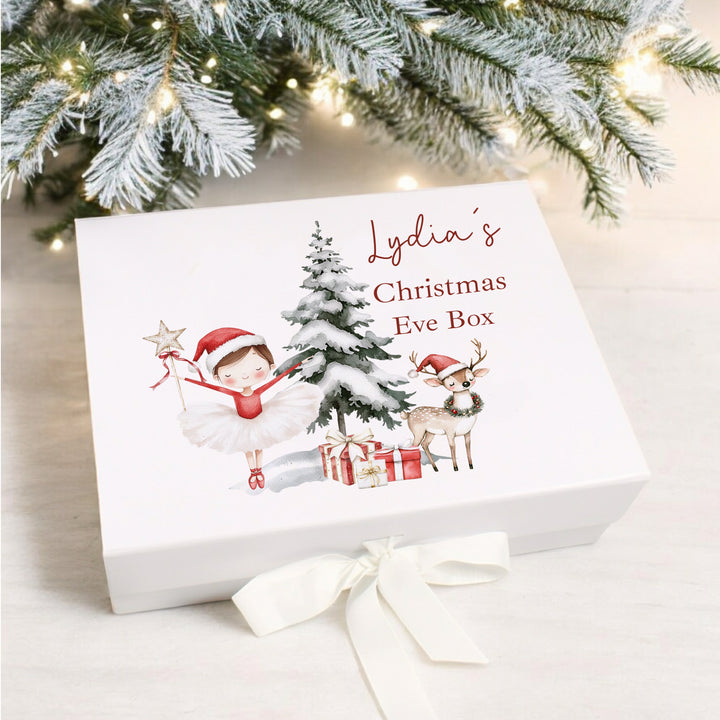 Personalised Red Girl Nutcracker Christmas Eve Box