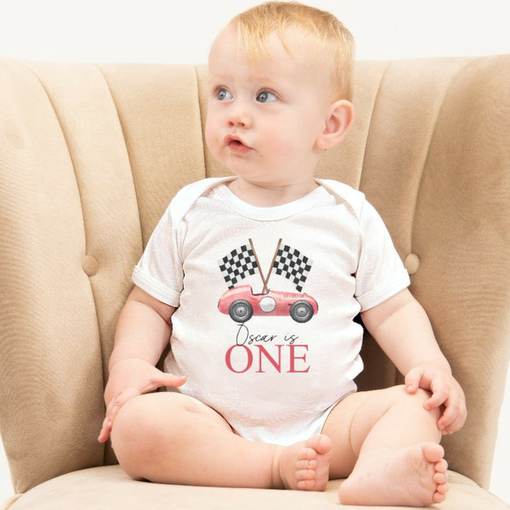 Personalised Red Racecar Birthday Vest