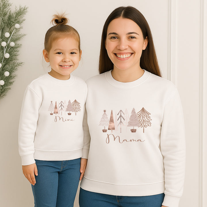 Rose Gold Christmas Tree Mum & Mini Sweatshirts