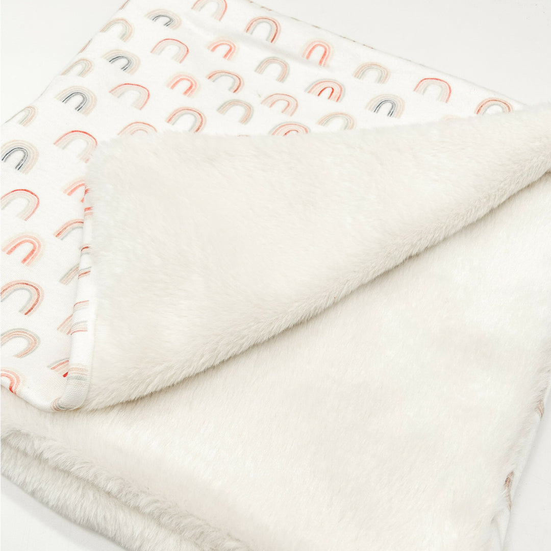 Personalised Embroidered Rainbow Blanket