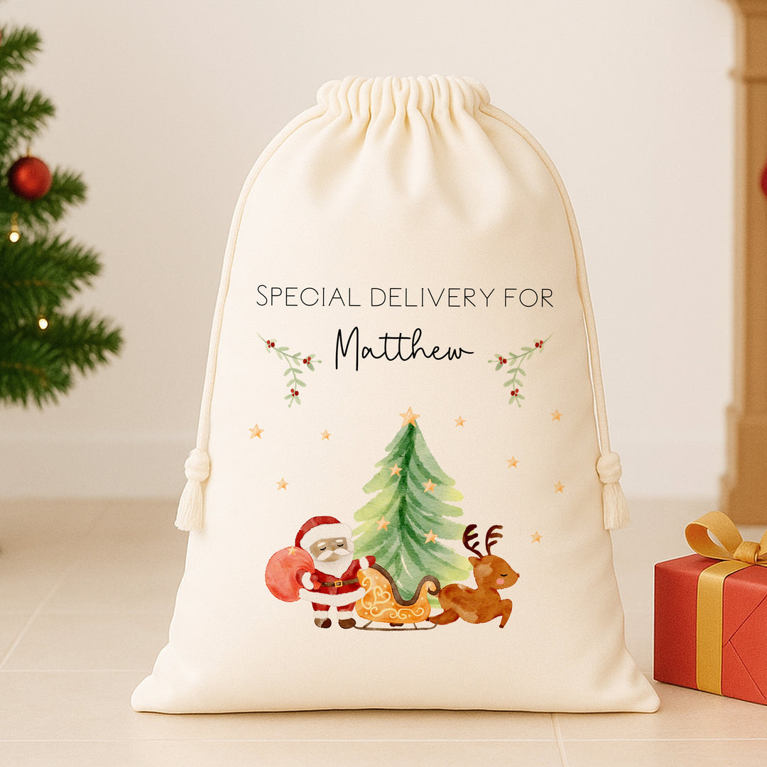 Personalised Santa Sack Santa Scene