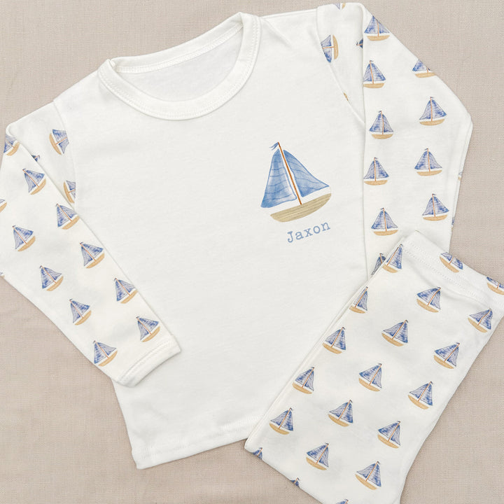 Personalised Sail Boats Pyjamas