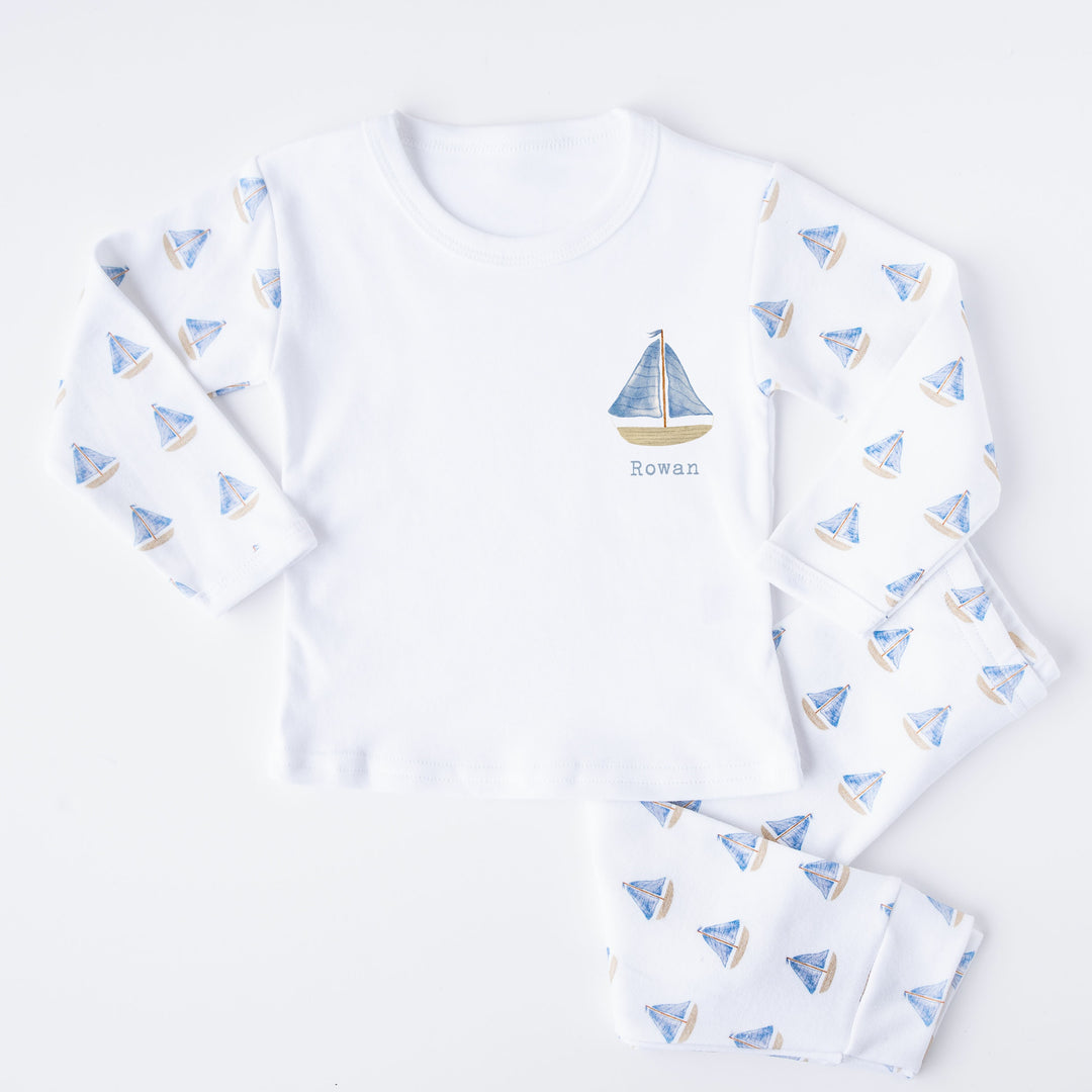 Personalised Sail Boats Pyjamas