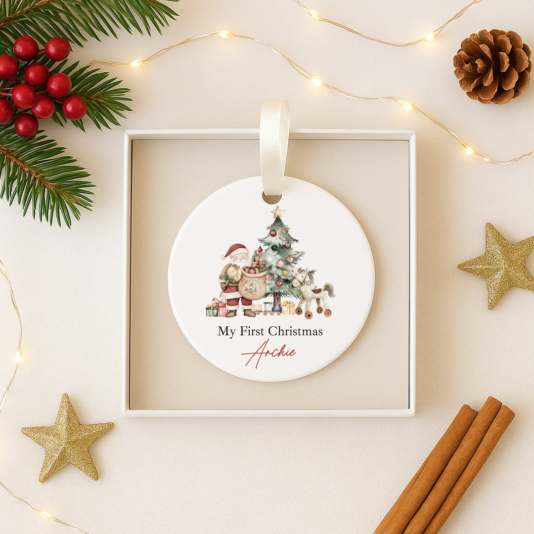 Personalised Santa & Co Christmas Bauble