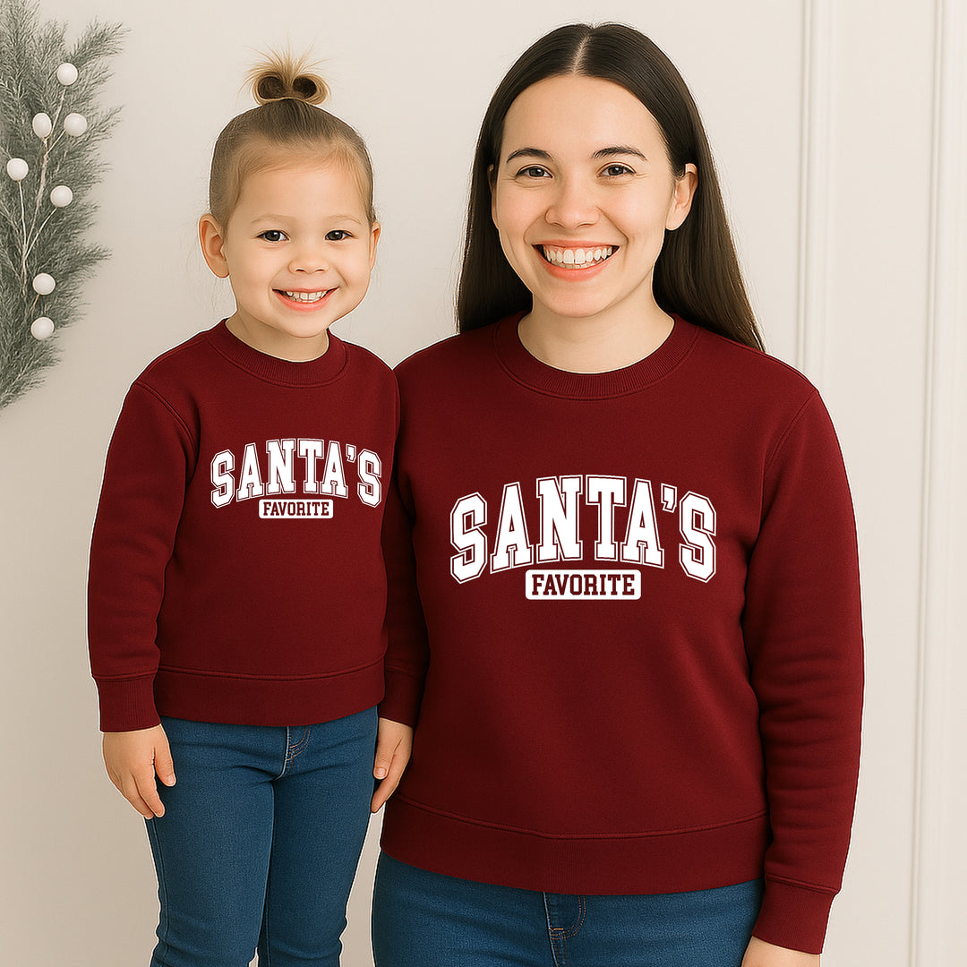 Santa's Favourite Christmas Sweatshirt/Babygrow