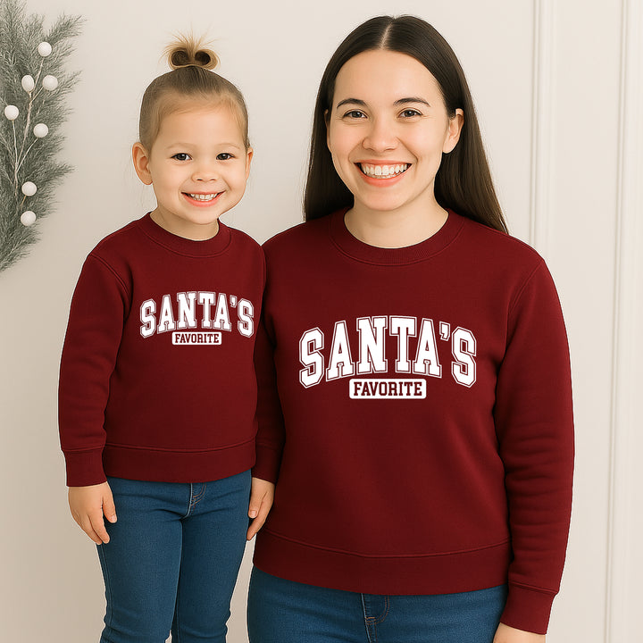 Santa's Favourite Christmas Sweatshirt/Babygrow