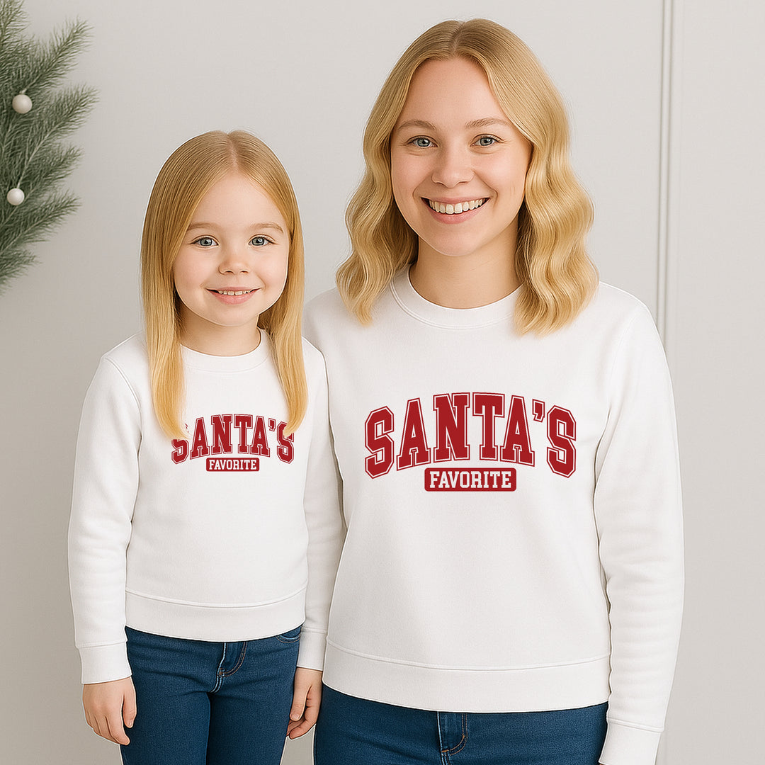 Santa's Favourite Christmas Sweatshirt/Babygrow