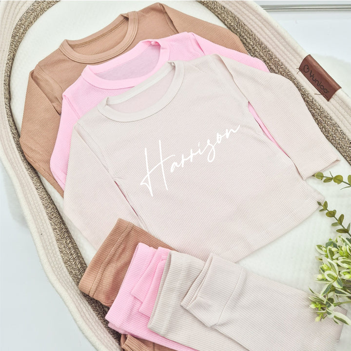 Personalised Script Name Ribbed Loungewear