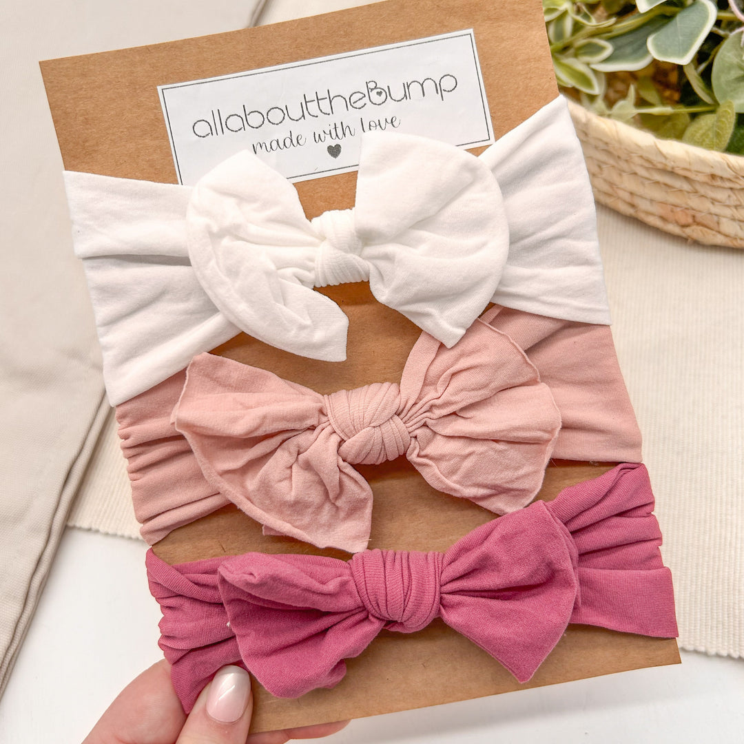Multi-Pack Three Pink Headbands