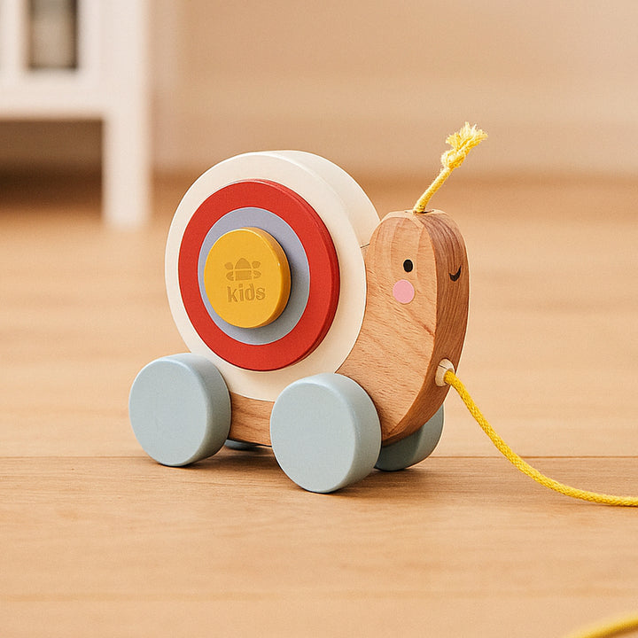 Wooden Pull Along Snail